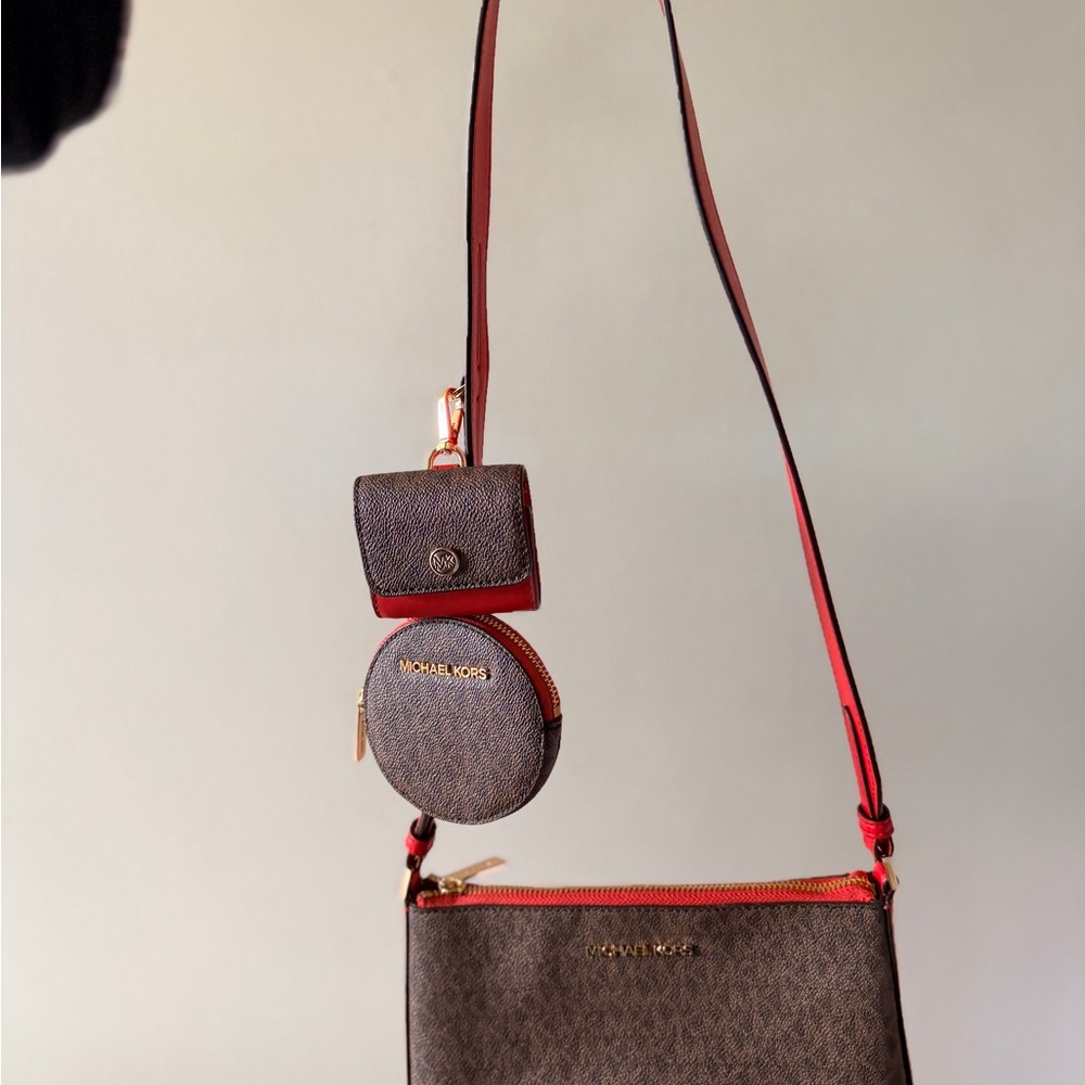 Michael Kors Crossbody Bag in Brown and Red